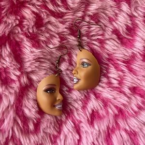 BARBIE HALF FACE/HEAD EARRINGS ON HOLD